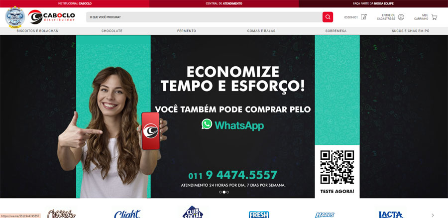 Whatsapp inteligente no<br>B2B da Caboclo<br>Distribuidor